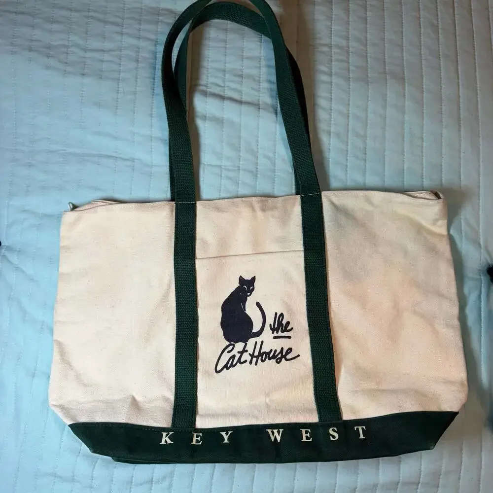The Cat House Key West Canvas Tote Bag